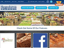 Tablet Screenshot of hegedornsmarket.com